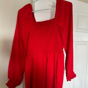 Red midi dress - size small